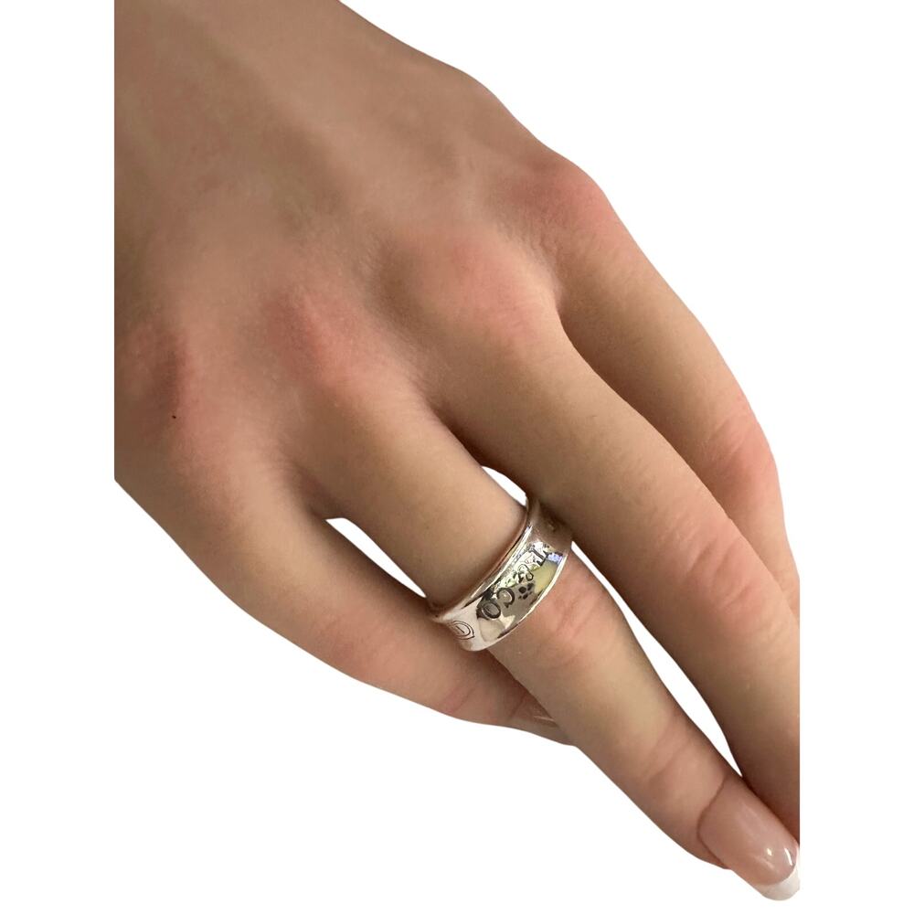 Tiffany & Co Thick 1837 Sterling Silver Ring - Size 5 - Picture 9 of 11